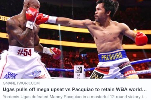 Pacquiao fight result vs Ugas