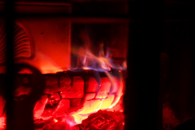寒い夜は・・・やっぱり、薪ストーブの炎。