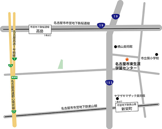 名古屋東生涯学習センター地図