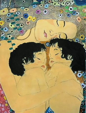 Madre con gemelos Gustav Klimt