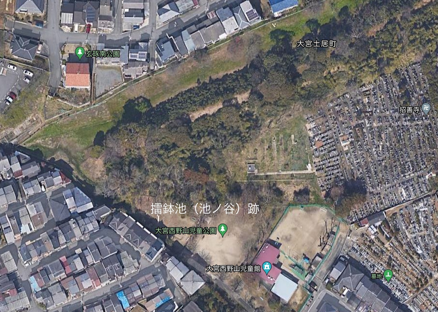 1:西野山児童公園:航空写真